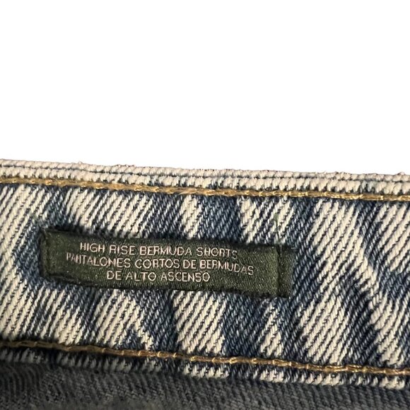 Wild Fable NWT Jean Shorts Blue High Rise Bermuda Raw Hem High Rise Size 4 - Picture 9 of 9